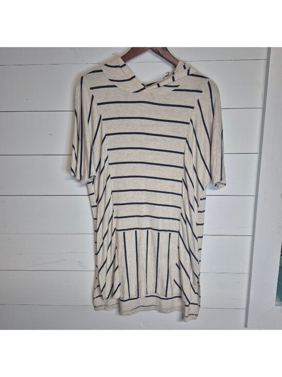 Zenergy By Chicos Tops - Chicos Zenergy Women's Striped Hooded Tunic Top  Size 0